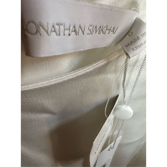 Jonathan Simkhai Kadence Bell Sleeve Mini Dress White-Size 0 - Picture 6 of 10